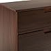 Walker Edison Sloane 3-Drawer Groove Handle Solid Pine Wood Dresser, 36 Inch, Walnut