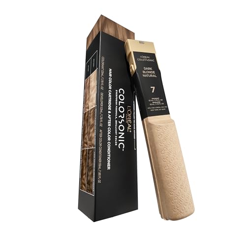 L'Oreal Paris Colorsonic Permanent Hair Dye Cartridge, Vibrant Hair Color for Root Touch Up, Gray Coverage or All Over Color in just 5 Minutes, 7 Dark Natural Blonde (Coloring Device Sold Separately)