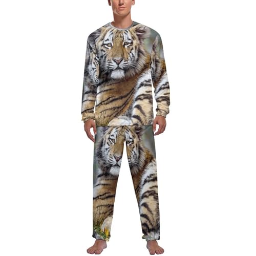 Pantalon vêtements de nuit et haut manche longue pyjama homme Sauvage ensemble