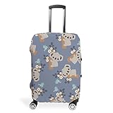 BESONDERHEITEN: Bunte Muster Niedliche Koala Blumen Bäume Luggage Cover Gepäck Schutzhülle lässt sich gut zu identifizieren. Kann auch die Schäden des Koffer decken.