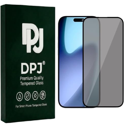 Image of DPJ Privacy Tempered Glass Screen Protector for iPhone 17 Air with Edge to Edge Coverage - Anti Spy, Case Friendly and Bubble free installation kit (6.5 Inches) [Pack of 1]