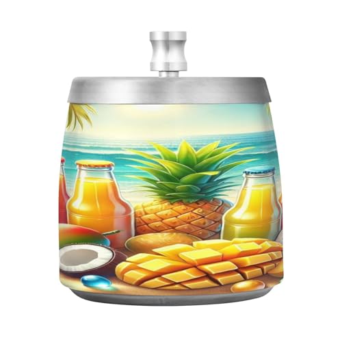 Tropical Fruit Juice Summer Ashtray Lid Ashtrays for