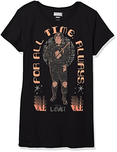 T-shirt Marvel fille idéal pour l'école et les sorties mode en noir L