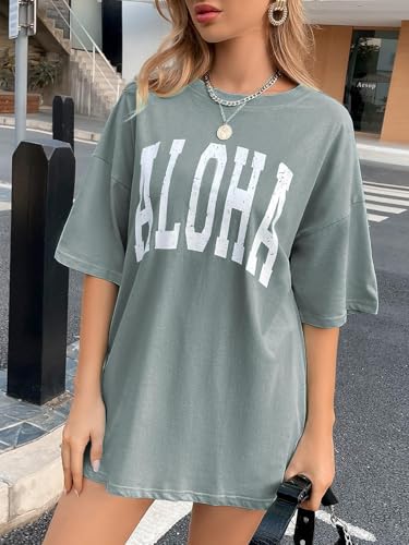 Image of Remidoo Oversized Graphic Tshirts for Women Casual Loose Fit Short Sleeve Tee