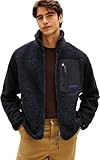 Tommy Hilfiger Sudadera con Cremallera Hombre Teddy Fleece Zip Through con Cuello Alto, Azul (Desert Sky), M