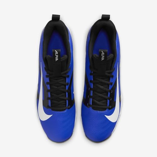 Nike Alpha Menace 4 Shark Football Cleats (FN0028-400, Hyper Royal/Metallic Silver/Midnight Navy/White) Size 124