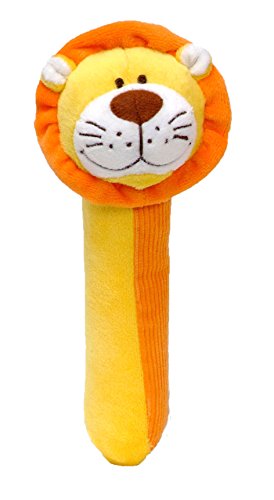 Lion Rattle and Squeaker Squeakaboo Toy