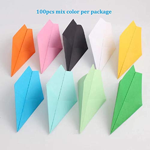 100Pcs Premade Rainbow Origami Paper Airplane Folded Origami Planes For Kids Party Supplies Plane Theme Birthday Baby Shower Party Table Centerpiece Children’s Day Decorations #TOP5