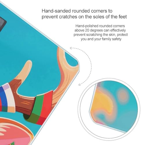 Báscula digital para baño con diseño Colorful Deer y bandera nacional miniatura 4