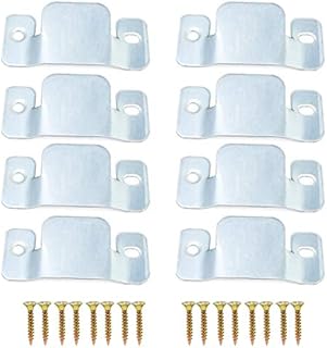HSeaMall 8PCS Metal Sectional Sofa Interlocking Connector Clips Standard Flush Mounts Universal Furniture Connector Bracket with Screws