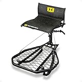 Hawk CRUZR Hang On, Tree Stand Hunting Gear with Lumbar MeshComfort Seat and All-Welded Platform, Foot Rest for Mobile Hunters, 34 x 24 Inch