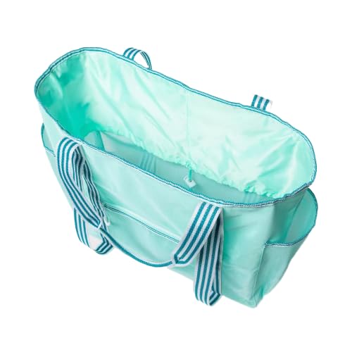Sun Squad Beach Backpack Teal Striped Mesh