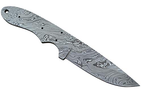 Leather-n-Dagger Handmade Damascus Steel Blank Blade for Knife Making Supplies (Without Sheath) LDB37