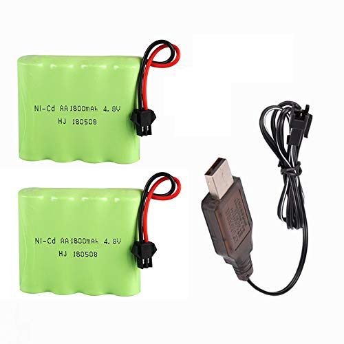 4.8V 1800mAh NiCD Battery Pack Rechargeable AA Battery with SM Plug for RC Car RC Truck...