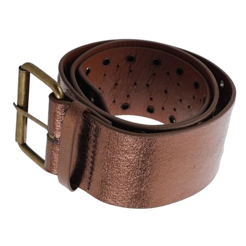Men Vintage Cowboy Style Wide Belt with Buckle Casual and Holiday Essential Unique Hollow Design for Jeans and Parties