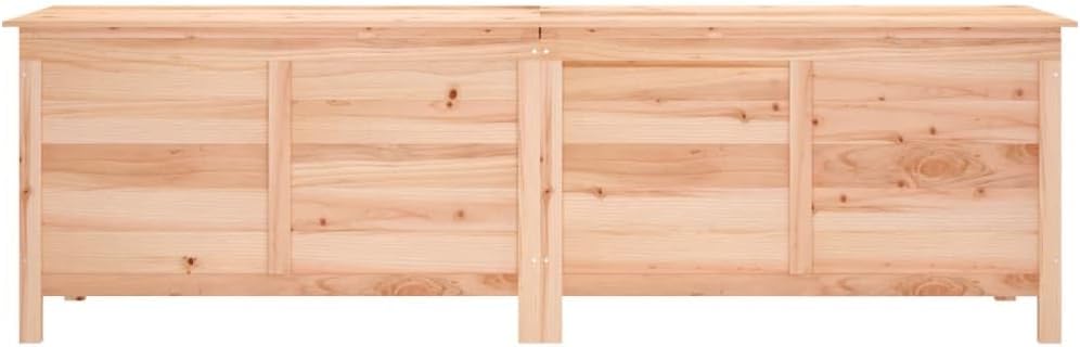 Patio Storage Box 78.1"x19.7"x22.2" Solid Wood Fir,Durable Solid Fir Wood Patio Storage Box for Outdoor Cushions and Accessories Storage Boxes, Patio Furniture
