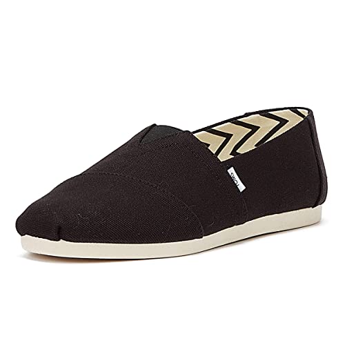 TOMS Alpargata Cotton Canvas Mens Black Espadrilles-UK 7 / EU 40.5