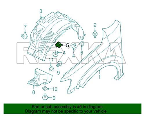 Amazon.com: Rexka 20pcs Fender Liner Splash Shield Retainer Rivet 