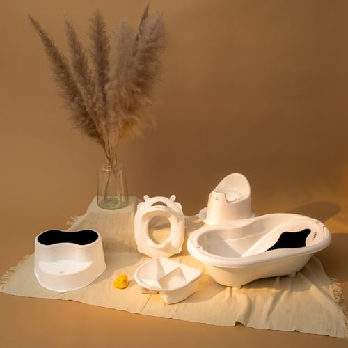 Rotho Babydesign TOP Badewanne - recycelt - Badewanne - Babybadewanne - Kinderbadewanne - Duschbadewanne - weiss