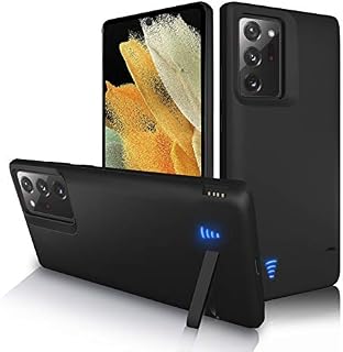 Gladgogo Battery Case for Galaxy Note 20 Ultra, [6000mAh] Rechargeable Charging Case with Kickstand & USB, Portable Backup Charger Case for Samsung Note 20 Ultra 5G (6.9 inch)- Black