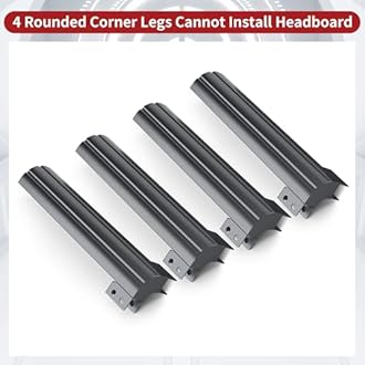 Yicensen 14 Inch Queen Bed Frame Heavy Duty Rounded Corner Legs Platform Bed Frame Queen Size, Easy Assembly, Noise Free, No Box Spring Needed, Black.