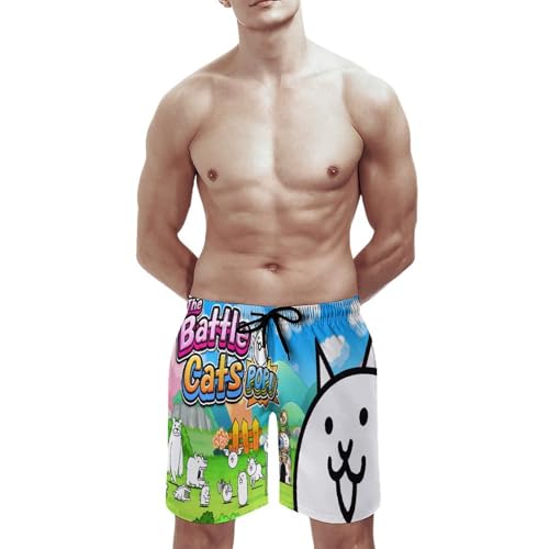 Battle-Cats Beach Shorts, Hawaii Men's Swimming Shorts, Beach Essentials Quick Dry Waterproof2