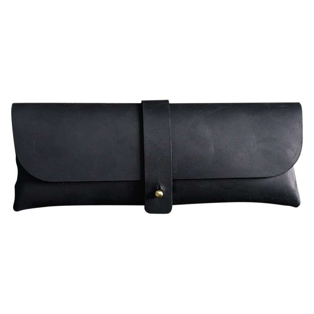 Vintage Leather Pencil Case, Hand Crafted Cowhide Pen Pouch
