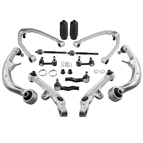 maXpeedingrods 14 PC Front Control Arm Kit for Infiniti G35 Coupe RWD 2003-2007, for Nissan 350Z Convertible RWD 2003-2009, Front Suspension Kit w/Tie Rod Ends Sway Bar End Links