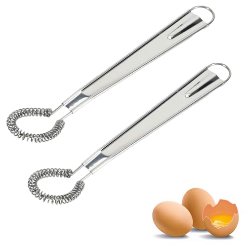 2 batidores manuales de acero inoxidable