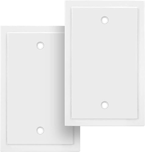 Miniatura 52 de Henne Bery Placa decorativa de pared con borde moderno, tapa de tomacorriente para cubrir enchufe, aleación de zinc maciza duradera
