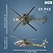 SEBUNAS 1:72 Scale AH-64 Apache Quick Build Helicopter Model Kit Plastic Toy Assembly Military Helicopter Model Gift for Kids (25 Pieces)