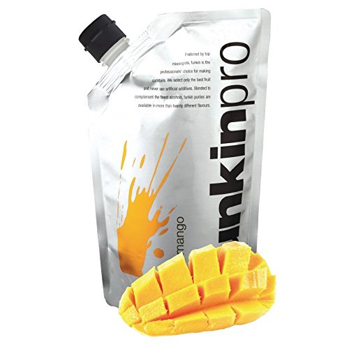 Funkin Mango Puré Mezclador de Bebidas de Fruta Natural Nuez Especias Agua Sucralosa Cocinar Hornear Comestibles Panadería Cocina Casa Restaurante Bar Mango. 1kg Vendido por Singly