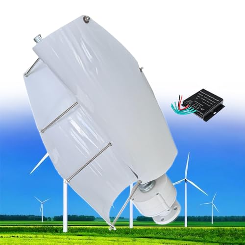 12000W Helix Maglev Wind Turbine Generator, 12V/24V/48V Vertical Generator Kit, 3-Phase AC Permanent Magnet Generator, with MPPT Controller& 2 Blades for Boats Gazebos Cabins Mobile Homes,E-48V