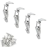 ITROLLE 4PCS 58mm 90 Degree Right Angle Latch Stainless Steel Tool Box Hood Locks Latches Spring Loaded Trigger Lock Clasp Buckle Latch Tool Box Hasps
