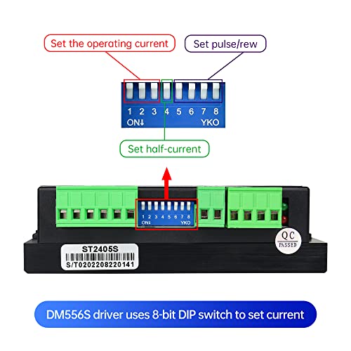 CNCTOPBAOS DM556S Digital CNC Stepper Motor Driver,2-Phase Hybrid Driver Controller,20-50V DC 1A-6A 256 Subdivision for Nema17,Nema23,Nema24,Nema34 Stepper Motor,CNC Router Milling Engraving Machine by CNCTOPBAOS - Image 5