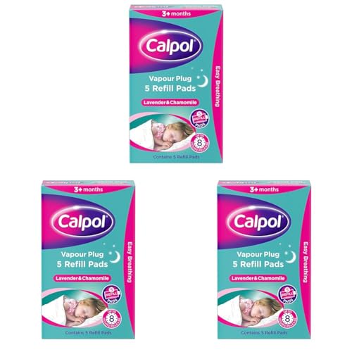 Calpol Vapour Plug Refill Pads Lavender & Chamomile 3+ Months, Pack of 15