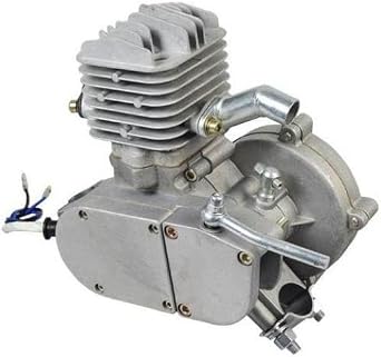 80cc Silver Engine Compatible with 80cc Bicycle Motorcycle 2 Stroke Engine Kit