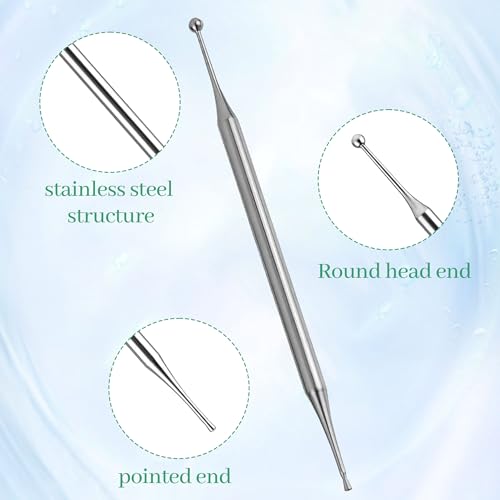Acupuncture Pen 1PCS Dual Head Facial Reflexology Tools Stainless Steel Acupressure Pen Portable Deep Tissue Reflexology Tools forTension & Headache Relief - Image 4