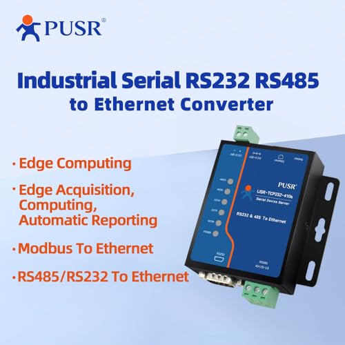 PUSR Bramka modbus RS485 RS232 do Ethernet Modbus do Ethernet z szyfrowaniem MQTT Edge Computing SSL/TLS w HTTP Modbus RTU do TCP USR-TCP232-410S