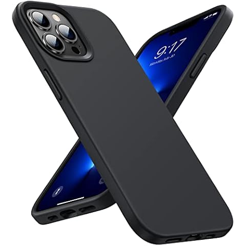 OuXul Compatible with iPhone 12 Pro Max Case Liquid Silicone Gel Rubber Phone Case, iPhone 12 Pro Max 2020 6.7 Inch Cover Full Body Slim Soft Microfiber Lining Protective Cases (Black) Cover