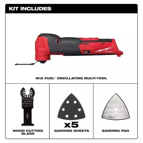 2526-20 for Milwaukee M12 12V Cordless Oscillating Multi-Tool Length 11.2 in Width 2.2 in Height 3.7 in - Thumbnail 4