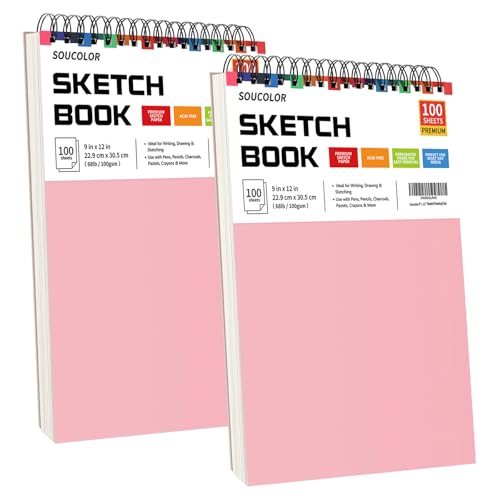 Art Supply Set - Sketching & Drawing Kit, Sketchbook Art Paper for Adult Artists, Soucolor 9