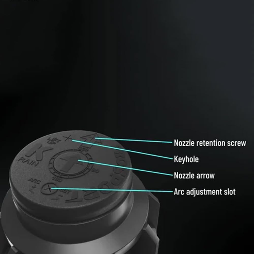 Suinga Irrigazione K-Rain ProSport 1'' Inox | Portata 13 a 23 Metri | Irrigatore Turbina ad angolo regolabile | Settoriale e Circolare | Memoria ad arco | Pressione da 2,8 a 6,2 Bar
