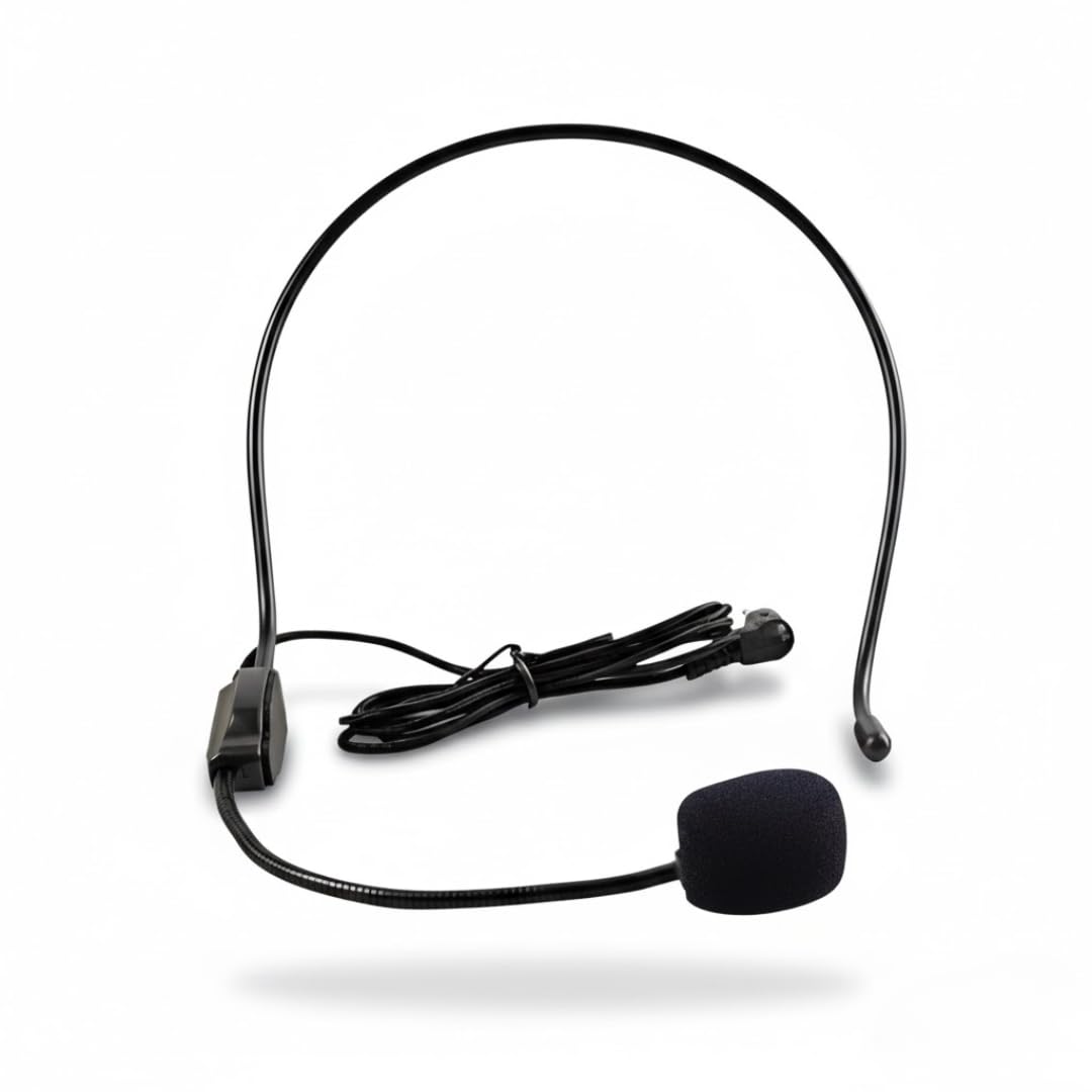 Drumstone(𝚂𝚙𝚎𝚌𝚒𝚊𝚕 𝚆𝚊𝚛𝚛𝚊𝚗𝚝𝚢 5 𝚈𝚎𝚊𝚛'𝚜 - Professional Wired Headset Microphone for Teaching Gaming Streaming Recording Presentations Seminars Fitness Events with and Noise Reduction