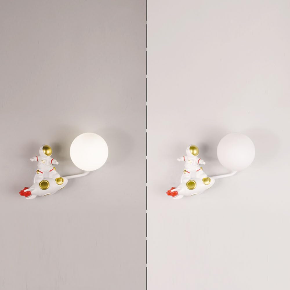 Nowoczesna szklana lampa ścienna LED w kształcie księżyca 3 kolory okrągły styl skandynawski do pokoju dziecięcego zagłówek lub wejścia dla chłopców i dziewcząt