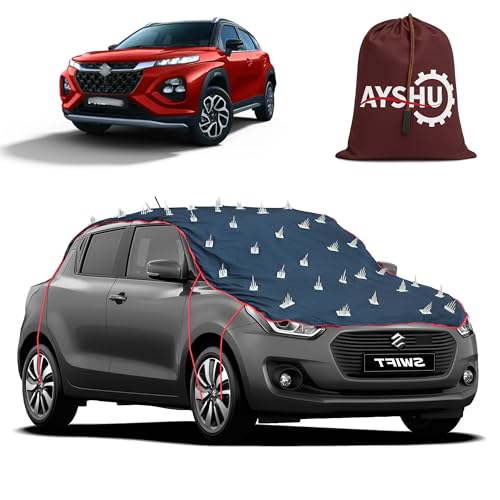 Image of AYSHU Water-Resistant Spike Car Cover for Maruti Fronx - Protects from Dogs, Monkeys, Dust, Sunlight & UV - Full Roof Universal Fit