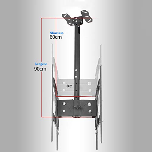 Support de montage TV de plafond pour salon et chambre réglable en hauteur 1,5m pivotant - 5