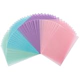 40 farbige Transparentpapiere 40 Transparentpapiere, 10cm x 15cm, 130 g/m²  buntes Papier zum Basteln, Scrapbooking, Kartengestaltung, DIY u.v.m. (Pastelltöne)