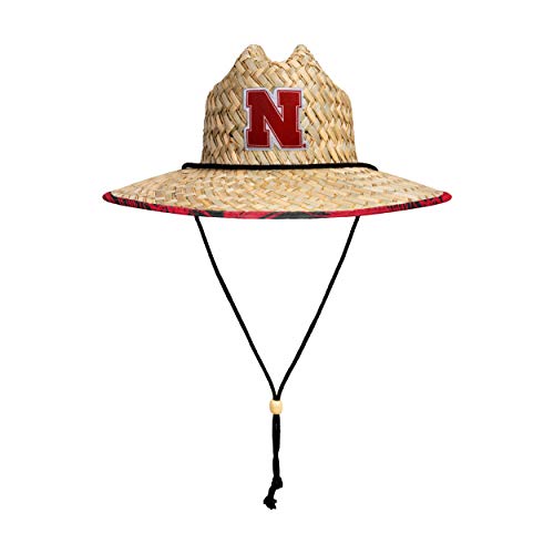 Image of FOCO Men's NCAA College Team Logo Floral Straw Sun Hat