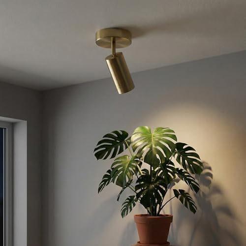 Image of Solid Copper Gold Dimmable Indoor Ceiling Spotlight Directional 9W